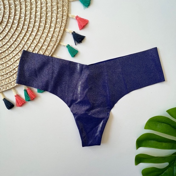 Victoria's Secret Other - Victoria's Secret Sexy Illusions No Show Thong Panty Violet Shimmer M NEW